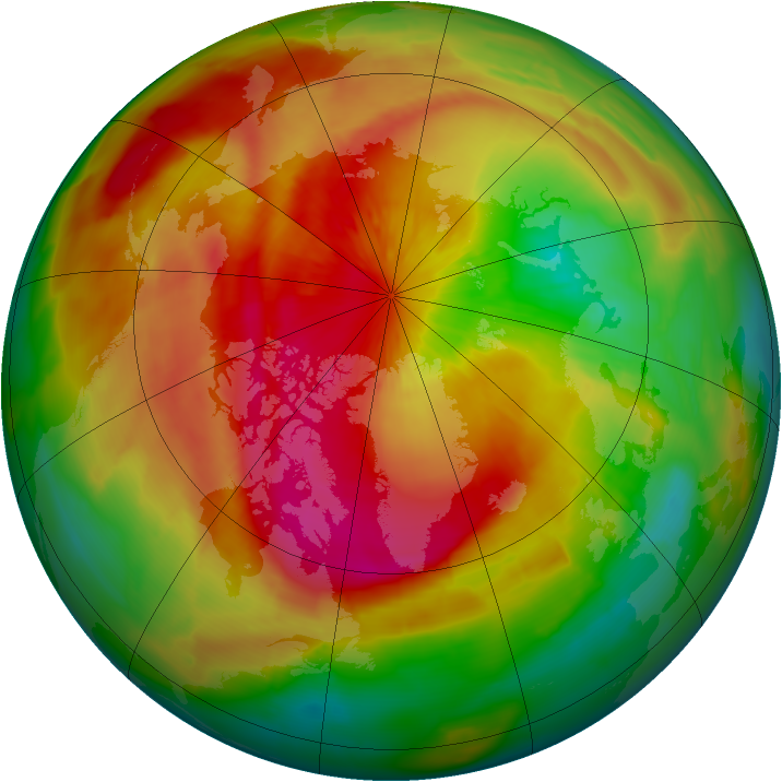 Arctic ozone map for 28 March 2015